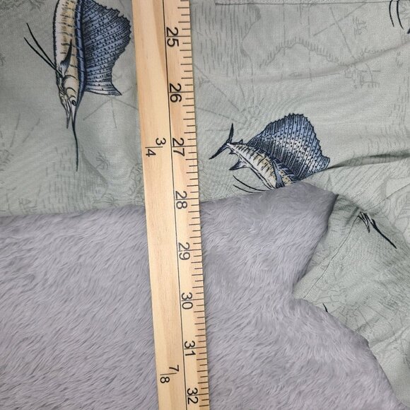 Ocean And Coast Mens Size XL Swordfish Button Up Shirt Fishing Soft Rayon Pocket - Picture 3 of 7